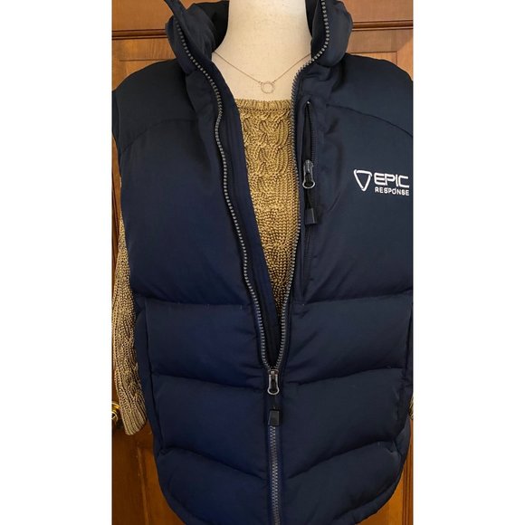 North End Goose Down Puffer Vest Women XL‎ Navy Full Zip Warm Outdoor Branded - Picture 4 of 16